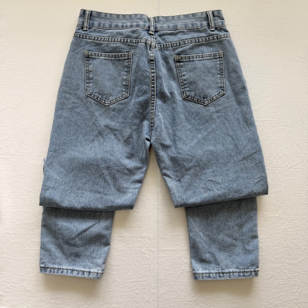 Cider Straight Leg Jeans Women M Light Blue Excellent Cherry Embroidered Y2K - Picture 4 of 7